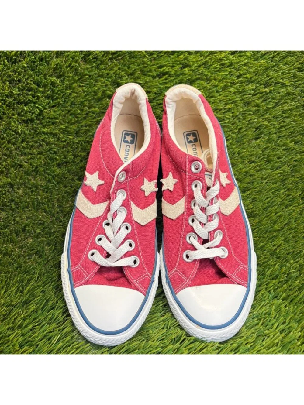 Converse Star Player 76 Canvas Womens Size 6.5 Red White Athletic Shoes Sneakers - Picture 6 of 11